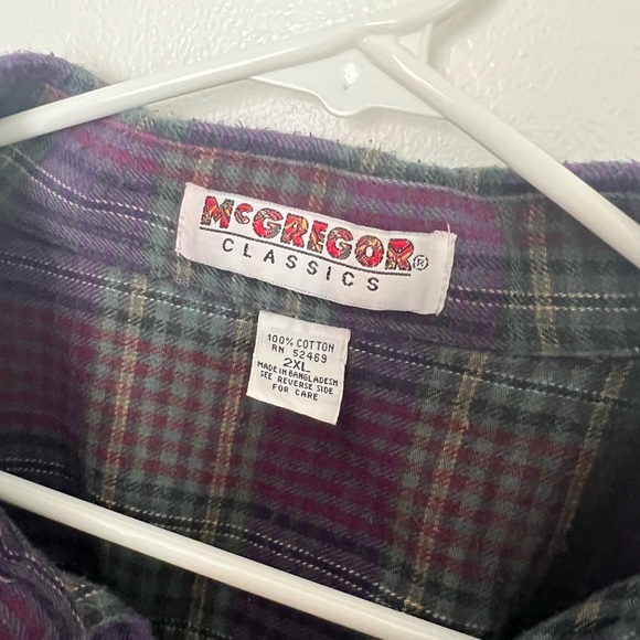 Vintage McGregor Classics flannel button up size 2XL - Picture 3 of 4